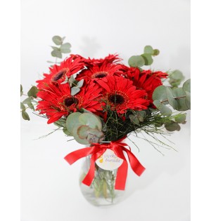 Love You Kırmızı Gerbera